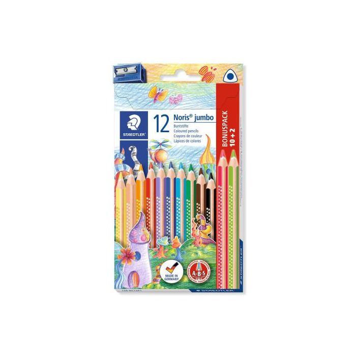 Staedtler 128 Negro, Azul, Burdeos, Marrón, Verde, Azul claro, Verde claro, Naranja, Melocotón, Rojo, Violeta, Amarillo 12 pieza(s)