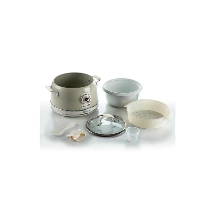 Ariete 2904/03 Olla Arrocera Multifunción con Cocción Lenta Vintage Beige - 10 Tazas, 5 Funciones 5 Ariete 2904/03 Olla Arrocera Multifunción con Cocción Lenta Vintage Beige - 10 Tazas, 5 Funciones 5