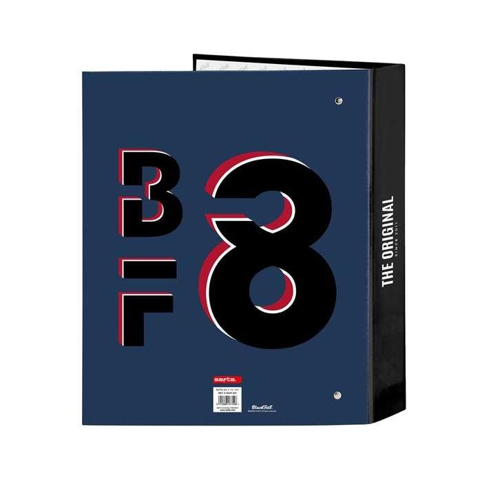 Carpeta de anillas BlackFit8 Urban Negro Azul marino A4 27 x 33 x 6 cm 1