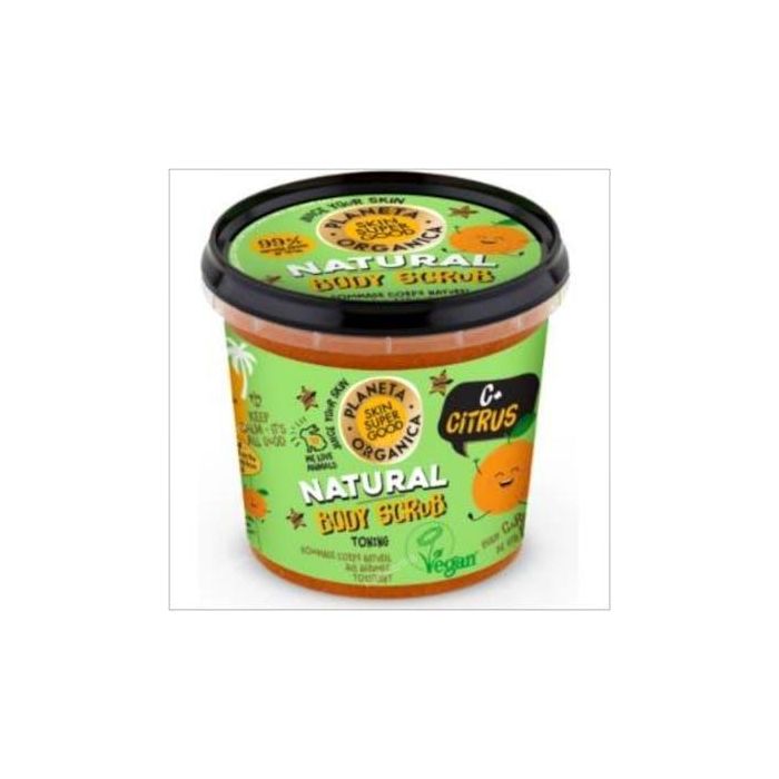 SKIN SUPER GOOD Exfoliante Corporal C+Citrus 360ml con mandarina, limón y naranja. Suaviza, energiza y tonifica la piel.