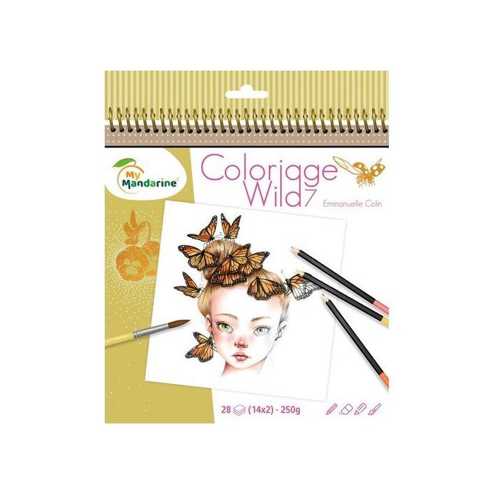 Libro De Colorear Avenue Mandarine Coloriage Wild 7 250G 28H