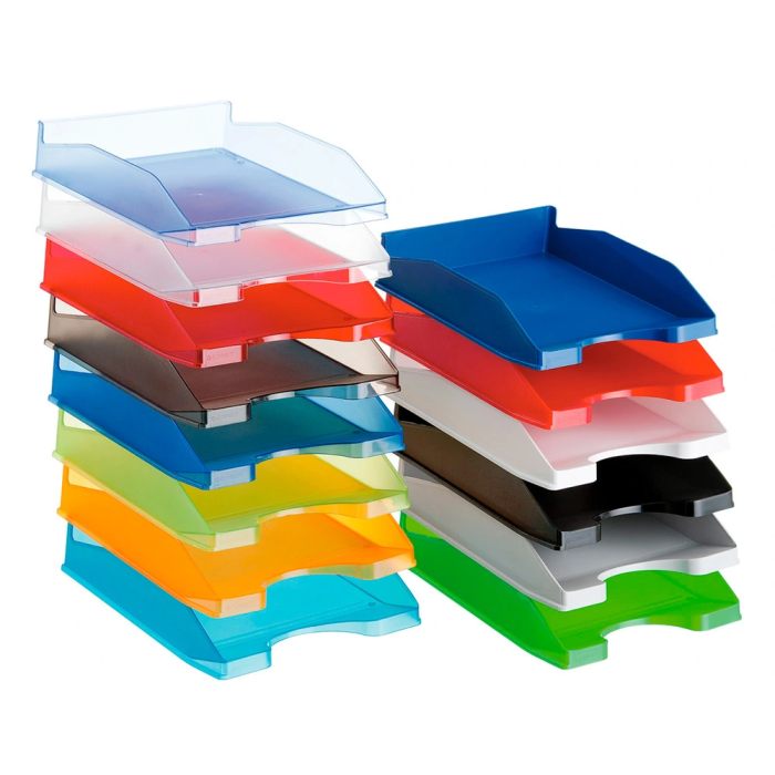 Q-connect Bandeja sobremesa plástico gris oscuro transparente 240x70x340 mm 6