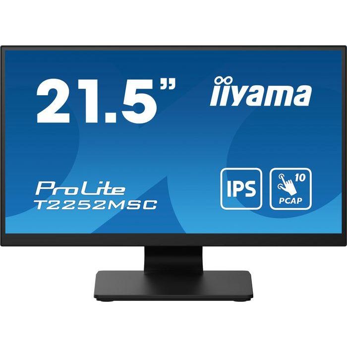 Monitor Iiyama 21,5" Tactil Pcap 10P (T2252MSC-B2) Ips,1920X1080, 250Cd, 1000:1, Hdmi, Dp, 5Ms Monitor Iiyama 21,5" Tactil Pcap 10P (T2252MSC-B2) Ips,1920X1080, 250Cd, 1000:1, Hdmi, Dp, 5Ms