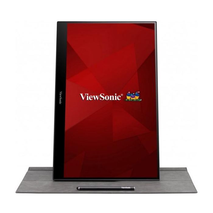 Viewsonic TD1655 Monitor Portátil Táctil Multi-Usuario 15.6" Full HD 1080p IPS con Altavoces y Doble USB-C Negro/Plata 1