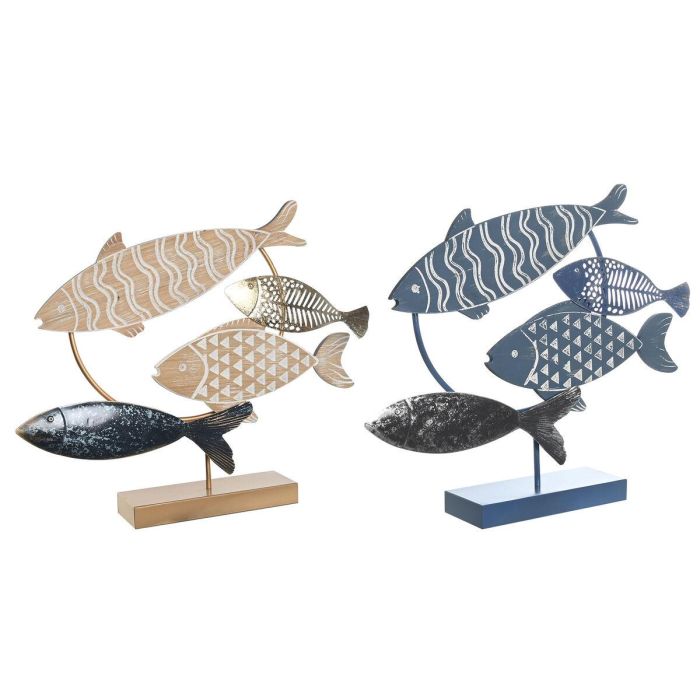 Figura Decorativa DKD Home Decor 53 x 9 x 45 cm Natural Azul Dorado Espirales Mediterráneo (2 Unidades) 0 Figura Decorativa DKD Home Decor 53 x 9 x 45 cm Natural Azul Dorado Espirales Mediterráneo (2 Unidades) 0