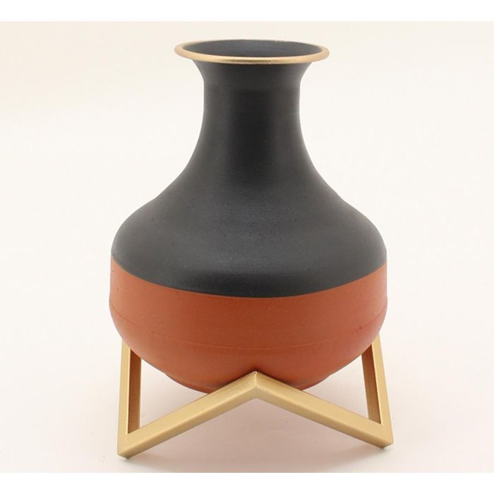 DKD Home Decor Jarrón Moderno Multicolor Desmontable de Metal 20x20x23 cm