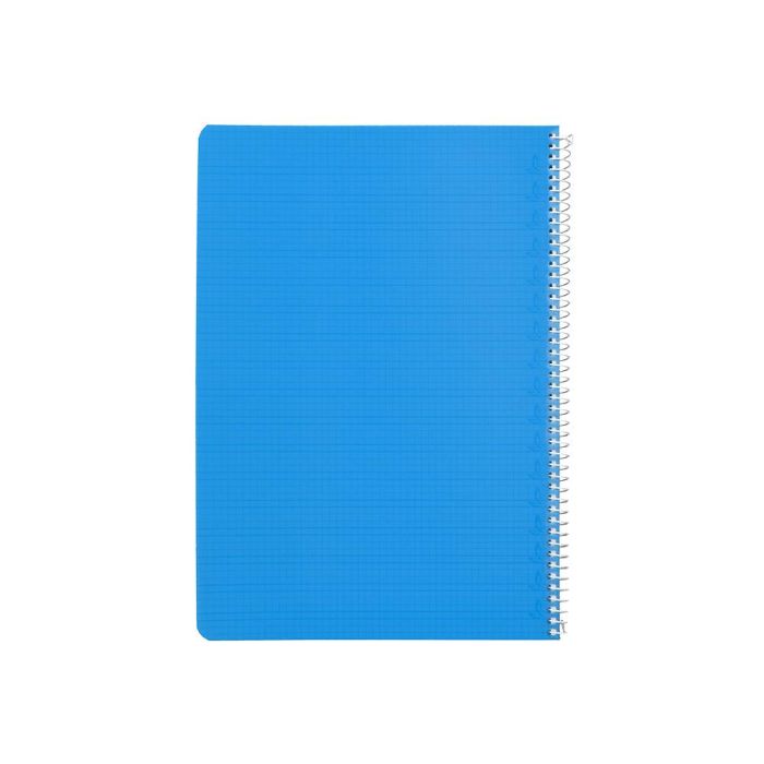 Cuaderno Espiral Liderpapel Din A4 Pautaguia Tapa Plastico80H 90 gr Cuadro Pautado 4 mm Con Margen Color Azul 5 unidades 2