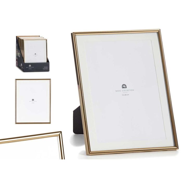 Giftdecor Portafotos Acero Dorado 15x20 cm con Cristal - Oro (24 Unidades) Giftdecor Portafotos Acero Dorado 15x20 cm con Cristal - Oro (24 Unidades)