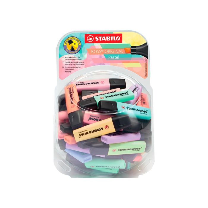 Rotulador Stabilo Boss Fluorescente 70 Pastel Expositor Bombonera De 60 Unidades Colores Surtidos 4