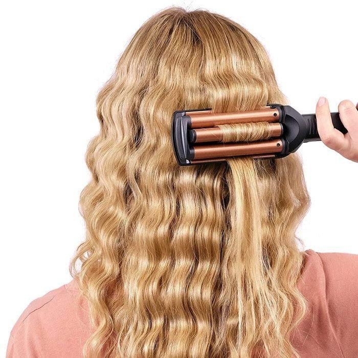 BaByliss W2447E Ondulador de Pelo Deep Waves Styler con Placas de Turmalina-Cerámica Anchas y 3 Temperaturas (160-200°C) 3