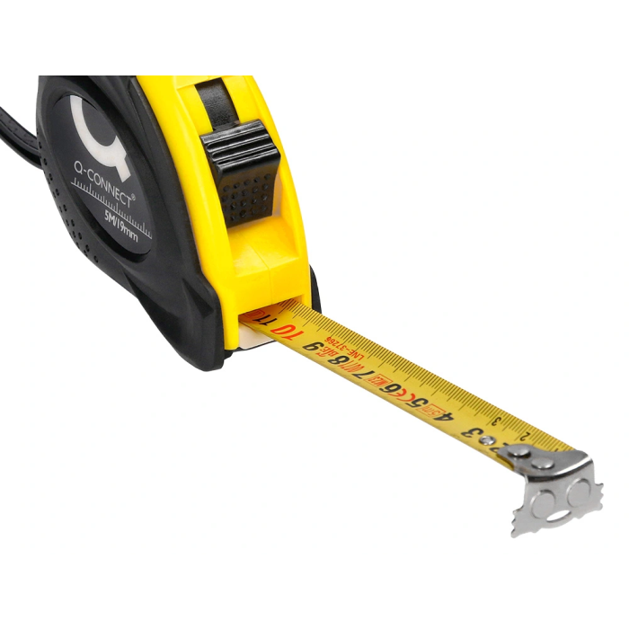 Q-connect Flexometro con Freno Material Antichoque 19 mm Ancho Longitud 5 mt 5