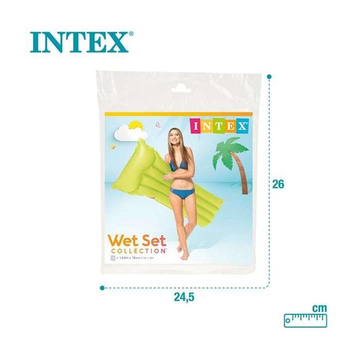 Intex Colchoneta 4 Tubos Colores Neon 183x76 cm 1