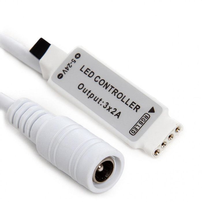 Controlador Mini Mando a Distancia IR 24 Teclas para Tira LED RGB 12VDC 72W - Control de Color, Brillo y Velocidad con PWM sin Parpadeo 1 Controlador Mini Mando a Distancia IR 24 Teclas para Tira LED RGB 12VDC 72W - Control de Color, Brillo y Velocidad con PWM sin Parpadeo 1