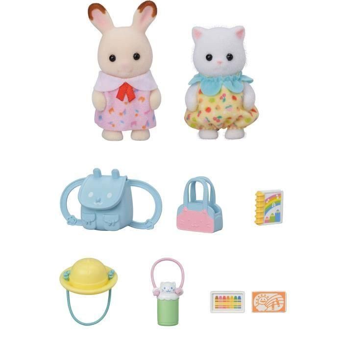 El dúo de bebés de paseo - SYLVANIAN FAMILIES - 5747 - Conejo de chocolate y gato persa con accesorios 2 El dúo de bebés de paseo - SYLVANIAN FAMILIES - 5747 - Conejo de chocolate y gato persa con accesorios 2