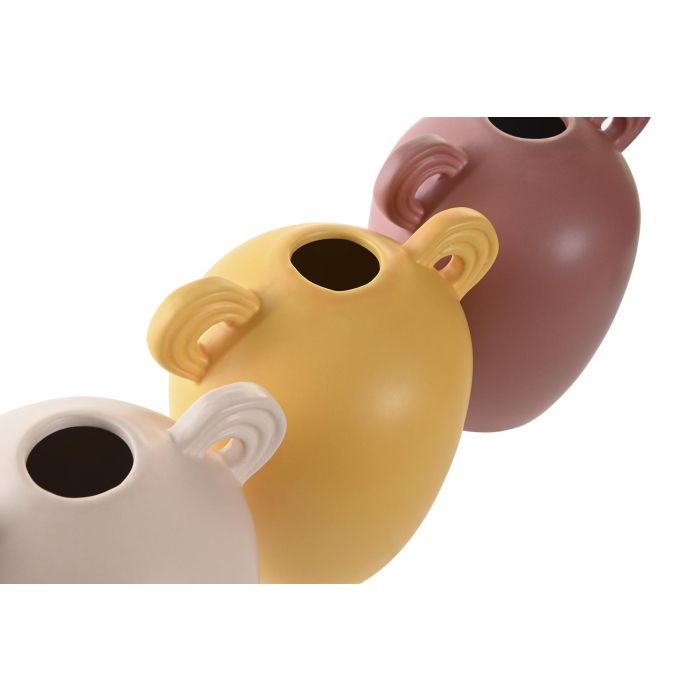 DKD Home Decor Jarrón Beige Mostaza 12 x 15 x 15 cm (12 Unidades) 2