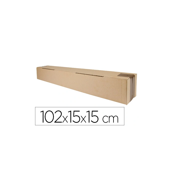 Q-connect Caja de cartón para embalar tubo canal simple 3 mm color kraft 1020x150x150 mm 0 Q-connect Caja de cartón para embalar tubo canal simple 3 mm color kraft 1020x150x150 mm 0