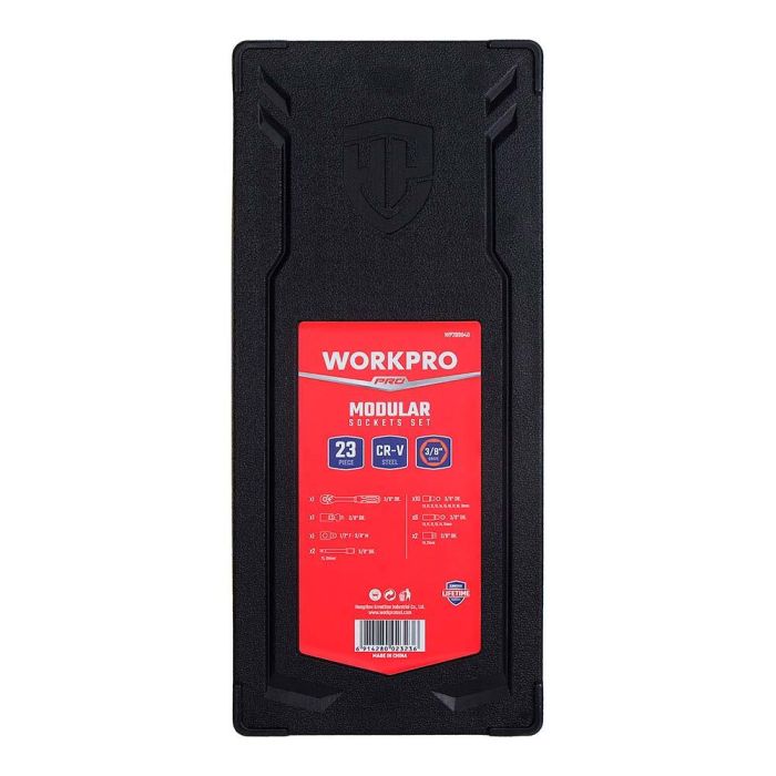 Juego carraca y vasos 3/8 pulg, 23 piezas, (métrico) 1