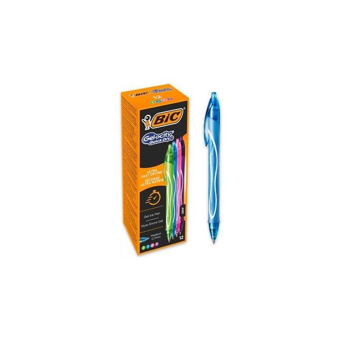 Bic Caja Bolígrafos Tinta De Gel Retráctil Gel-Ocity Quick Dry 4 Colores Surtidos -12U- Bic Caja Bolígrafos Tinta De Gel Retráctil Gel-Ocity Quick Dry 4 Colores Surtidos -12U-