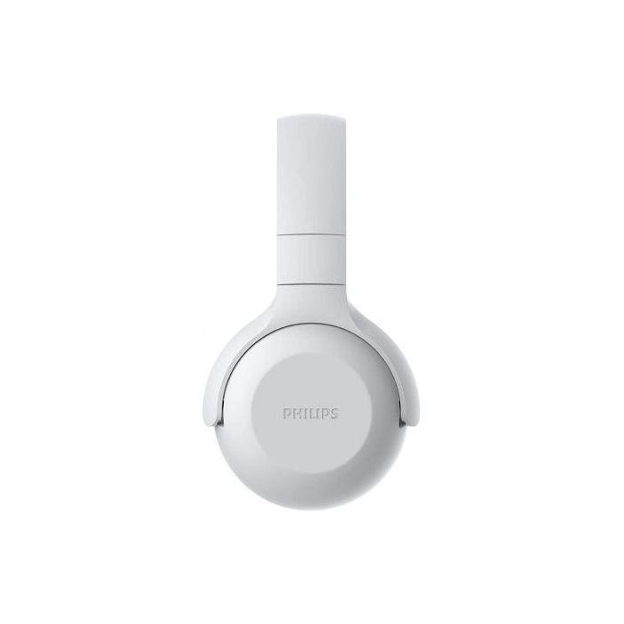 Philips TAUH202WT/00 Auriculares Inalámbricos Blancos con Micrófono, Cancelación Eco, 15h Batería, Plegables, Altavoces 32mm Graves Potentes 4