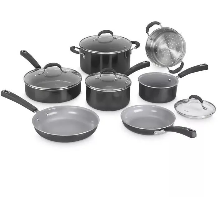 Cuisinart 54C11BKEU Batería de Cocina 11 Piezas Cerámica Antiadherente Todas las Placas Inducción 0 Cuisinart 54C11BKEU Batería de Cocina 11 Piezas Cerámica Antiadherente Todas las Placas Inducción 0