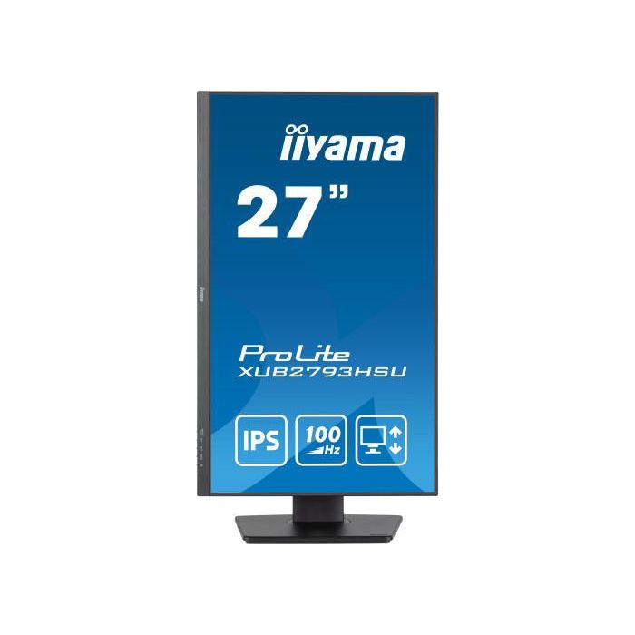 iiyama ProLite XUB2793HSU-B7 Monitor 27" FHD IPS 1ms 100Hz HDMI DP Altavoces Pivot Negro 1