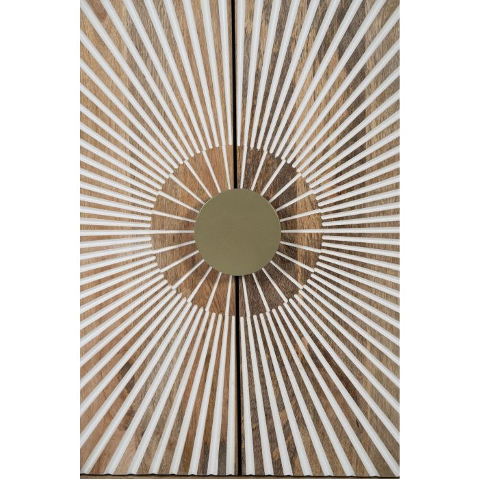 Aparador Home ESPRIT Blanco Dorado Natural Madera 80 x 45 x 97 cm 3 Aparador Home ESPRIT Blanco Dorado Natural Madera 80 x 45 x 97 cm 3
