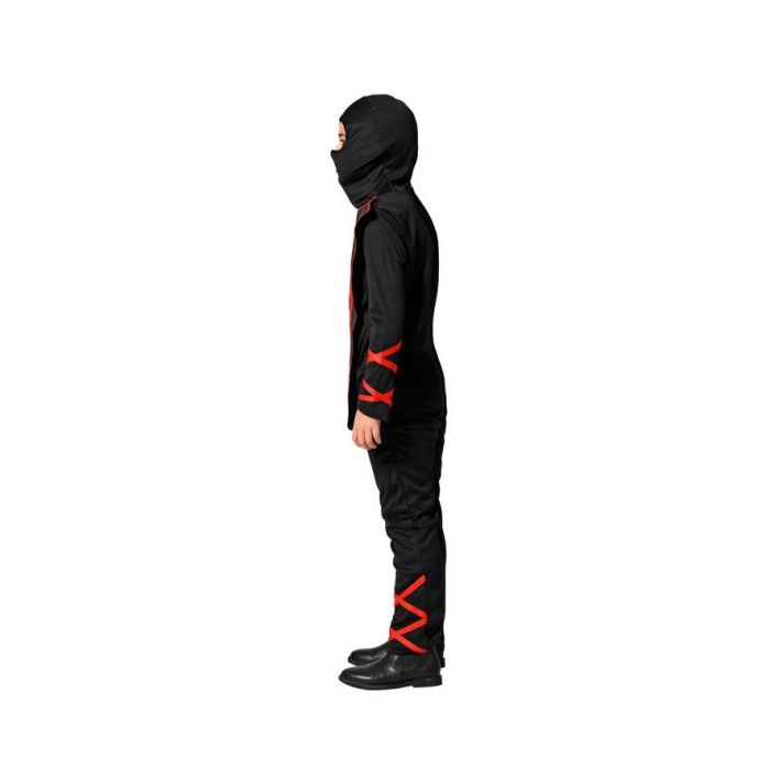 Disfraz Ninja Niño Infantil Negro Y Rojo 3-4 Años 1 Disfraz Ninja Niño Infantil Negro Y Rojo 3-4 Años 1