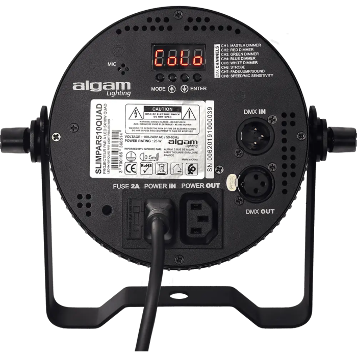 Algamlight Foco Proyector Led 5X10W 4 En 1 Rgbw Slim 3