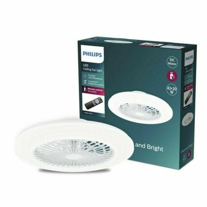Ventilador de Techo con Luz Philips Blanco 18