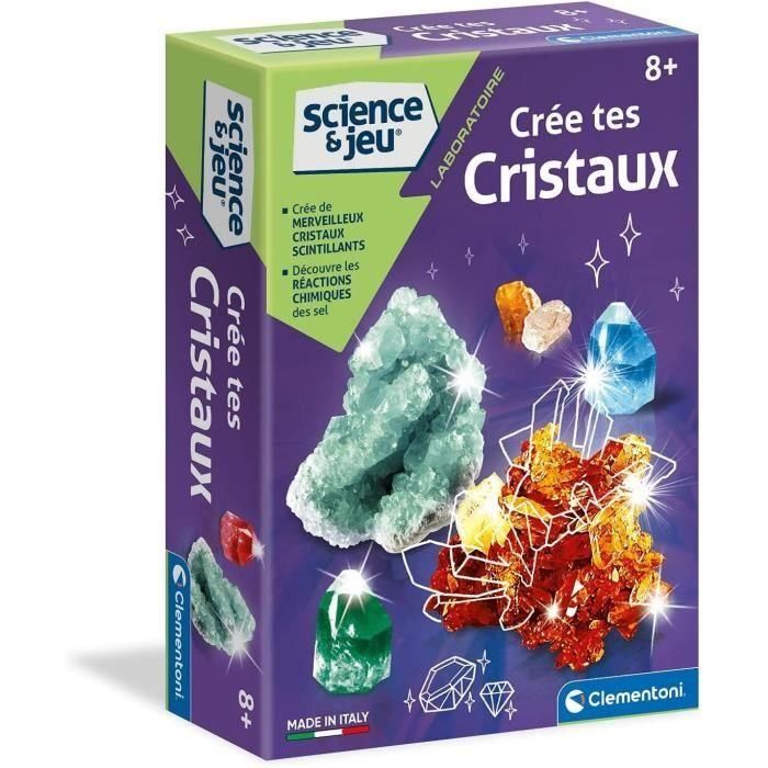Clementoni Crea Cristales Juego Científico - Experimento STEM para Niños a partir de 10 Años