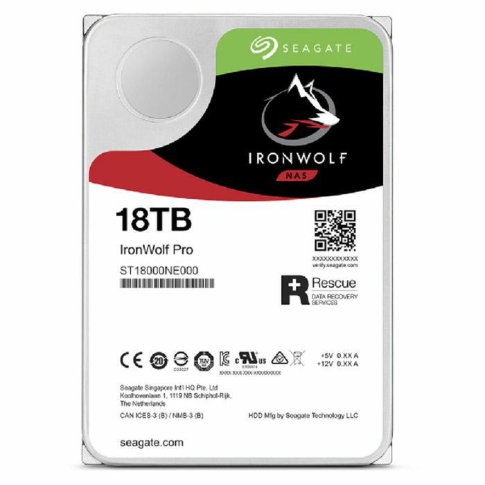 Seagate Ironwolf Pro Disco Duro Interno 18TB 3.5" SATA 6Gb/s 7200rpm 256MB CMR 1 Seagate Ironwolf Pro Disco Duro Interno 18TB 3.5" SATA 6Gb/s 7200rpm 256MB CMR 1