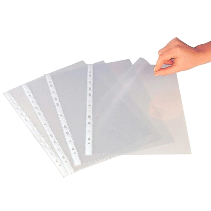 Q-connect Funda Multitaladro Cristal DIN A4 80 mc para Documentos, Caja de 1400 Unidades 2