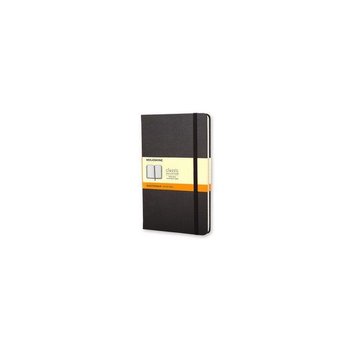 Cuaderno Moleskine Clasico Tapa Dura 9X14 192H 70Gr. Horizontal Con Goma Negra