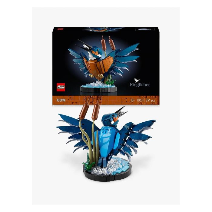 Lego 10331 Icons Kingfisher (Kungsfiskare) Fauna 2024 V29 - Set de construcción de kungsfiskare para adultos con soporte de exhibición