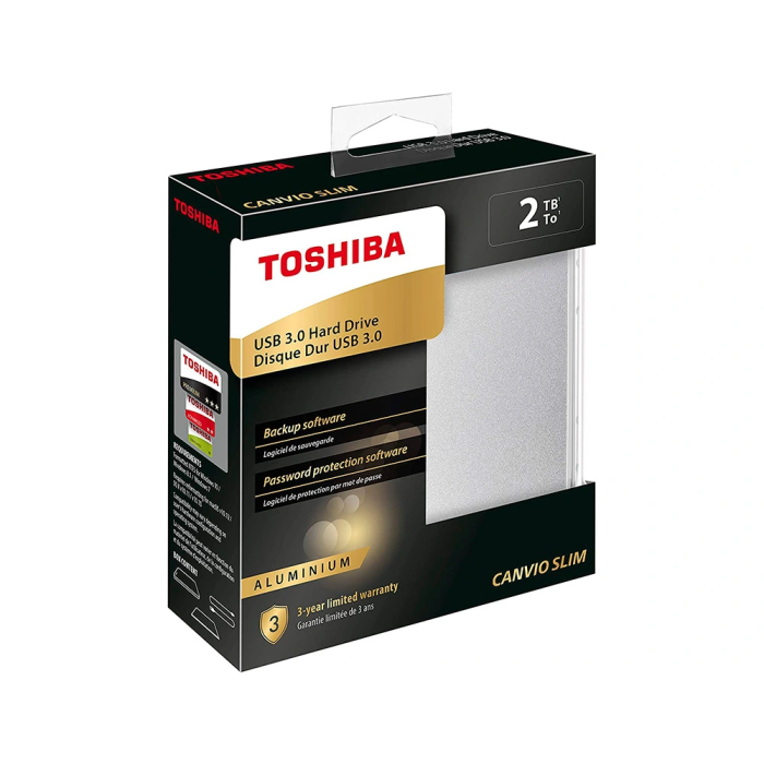 Toshiba Disco Duro Externo Canvio Slim 2TB Plata TOS4260557510698 7 Toshiba Disco Duro Externo Canvio Slim 2TB Plata TOS4260557510698 7