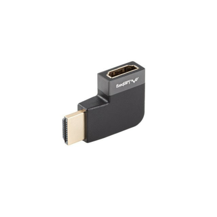Lanberg Adaptador HDMI 8K Macho - Hembra Angular HDMI 2.1 48Gbps HDR Compatible 4K 240Hz Contactos Chapados Oro Negro/Plata 2 Lanberg Adaptador HDMI 8K Macho - Hembra Angular HDMI 2.1 48Gbps HDR Compatible 4K 240Hz Contactos Chapados Oro Negro/Plata 2