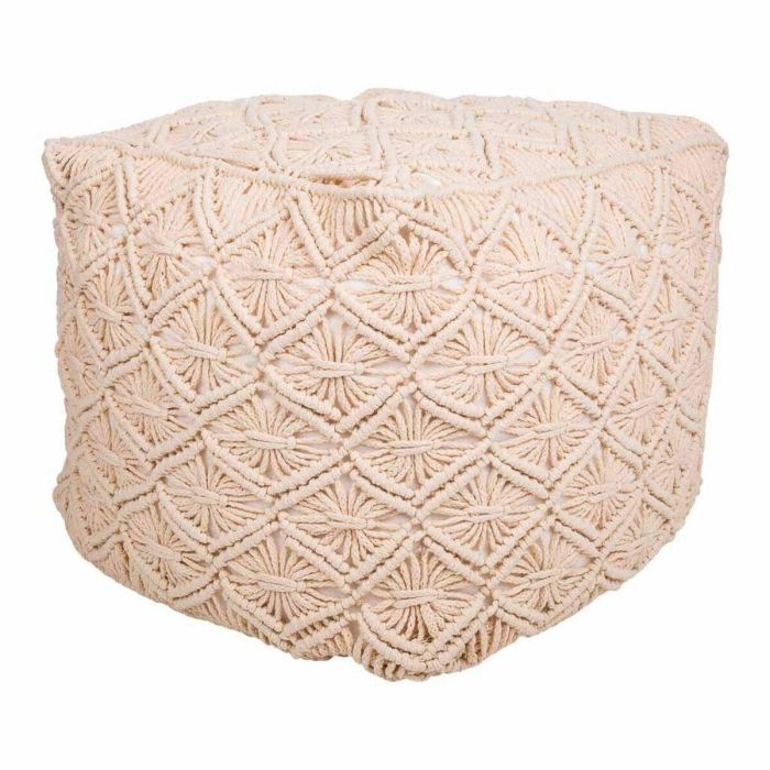 Puff Alexandra House Living Crema Poliestireno 45 x 40 x 45 cm