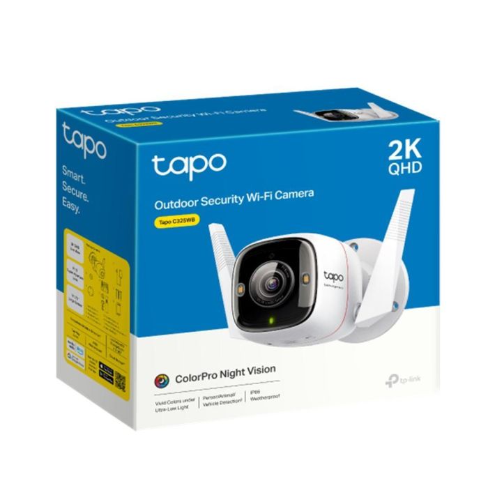 TP-Link Tapo C325WB Cámara Seguridad IP Wi-Fi Exterior/Interior, Bala, 4MP 2K QHD, Visión Nocturna, IP66 1