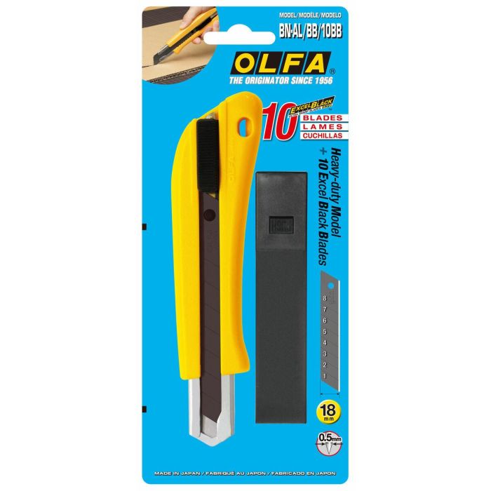 Cúter Olfa BN-AL 18 X 0,5 MM Amarillo Negro 18 mm 10 Piezas 1