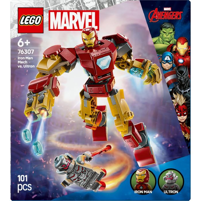 LEGO 76307 Armadura Robótica de Iron Man vs. Ultrón Set LEGO Marvel Construible con 2 Minifiguras y Cañón Disparador Edad +6 Años 10 LEGO 76307 Armadura Robótica de Iron Man vs. Ultrón Set LEGO Marvel Construible con 2 Minifiguras y Cañón Disparador Edad +6 Años 10