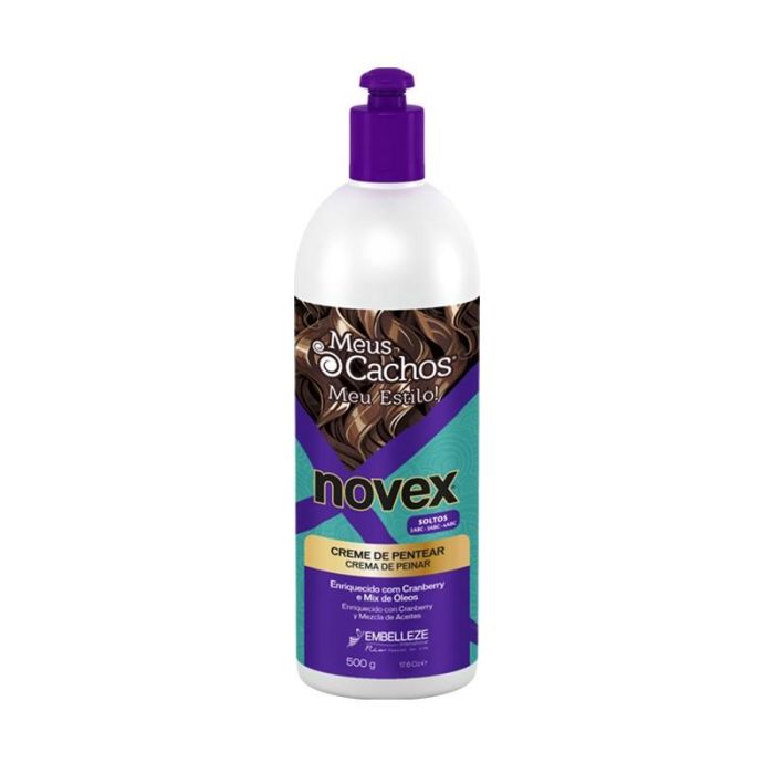 Novex Crema de Peinar My Curls Sueltos, con 7 aceites, hidratación y anti-frizz para cabello ondulado/rizado 500g