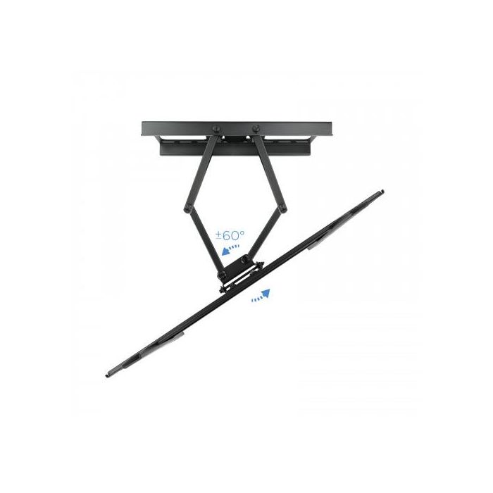 Tooq Soporte de Pared TV LP6270TN-B para Pantallas de 37 a 70 Pulgadas, VESA 200x200 a 600x400, Inclinación y Giro Ajustable, Compatible con Curvas, Negro