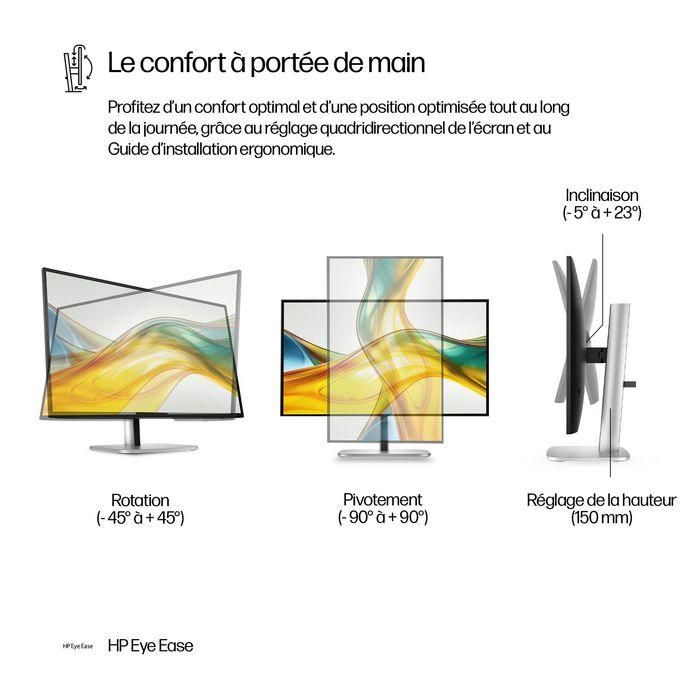 HP 527pq Monitor Serie 5 Pro QHD de 27 pulgadas con Pantalla Ergonómica Ajustable y Claridad Visual Refinada 13