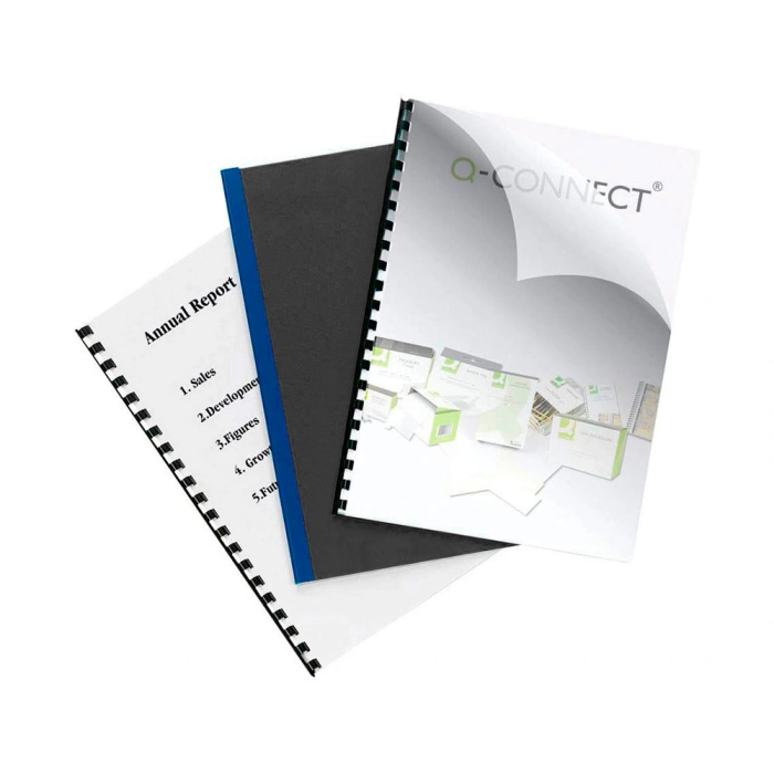 Q-connect Tapa Encuadernacion PVC DIN A4 Opaca Negra 180 Micras Caja 100 Unidades 5