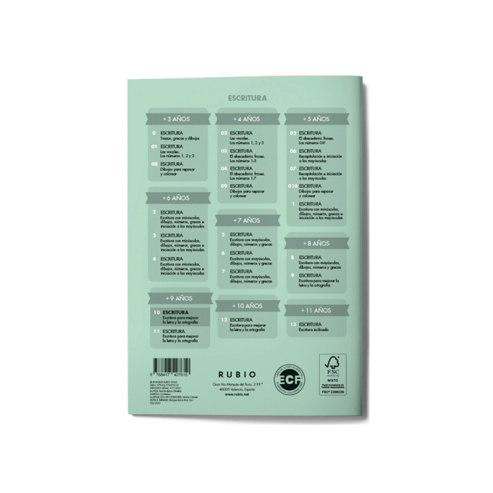 Rubio Cuaderno Caligrafía Nº 10 15x213x155 mm 2 Rubio Cuaderno Caligrafía Nº 10 15x213x155 mm 2