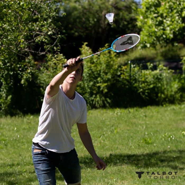 TALBOT TORRO AAAOW04920 Set Bádminton 4 Fighter - 4 Raquetas con Cordaje Multifilamento - 3 Volantes Sintéticos 2 TALBOT TORRO AAAOW04920 Set Bádminton 4 Fighter - 4 Raquetas con Cordaje Multifilamento - 3 Volantes Sintéticos 2