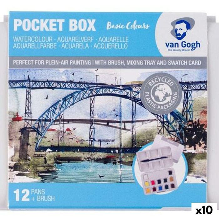 Set de Pinturas Acuarela Talens Van Gogh Multicolor (10 Unidades)