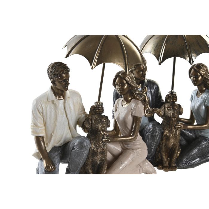 DKD Home Decor Figura Pareja Multicolor Resina 2 Unidades 8.5 x 19 x 15.5 cm 1