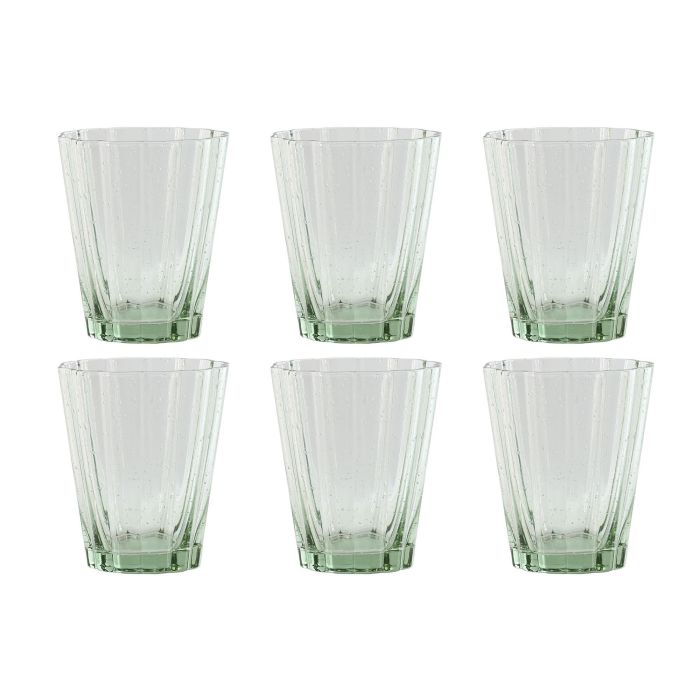 Vaso Basicos DKD Home Decor Verde 8.5 x 9.5 x 8.5 cm Set de 6