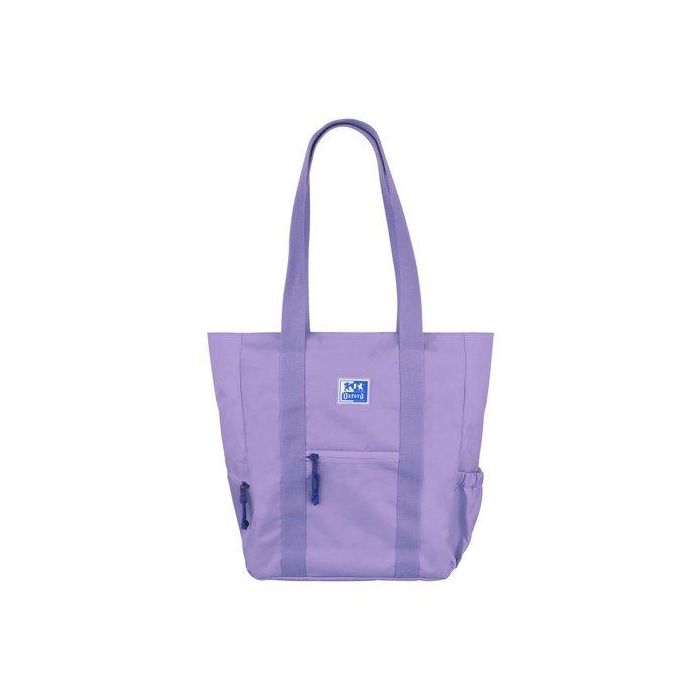 Oxford Tote Bag Oxfbag Rpet Lavanda - Bolsillos laterales, cierre con cremallera, organizadores multifuncionales, asa bandolera regulable
